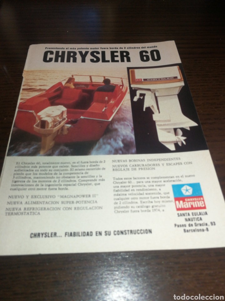 Coches y Motocicletas: CHRYSLER MOTORES, ANTIGUA PUBLICIDAD 1973
