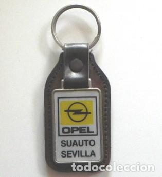 Automobili e Motociclette: LLAVERO OPEL - MARCA DE COCHE - SUAUTO SEVILLA - LOGOTIPO LOGO PUBLICIDAD - CUERO METAL - TRANSPORTE