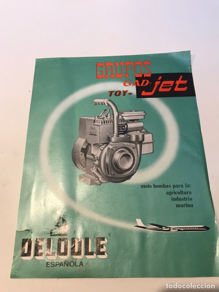 Carros e motociclos: Moto bomba Gad-Jet Deloule folleto publicitario