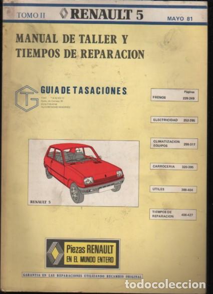 Coches y motocicletas: CATALOGO MANUAL DE TALLER REPARACIONES COCHE RENAULT 5 MAY0 81