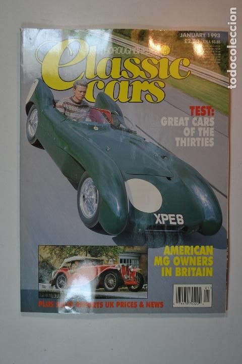 Coches y Motocicletas: 1993 REVISTA THOROUGHBRED & CLASSIC CARS - NSU R80 - JAGUAR XJ220 - MG TC