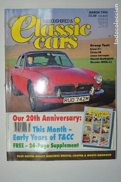 Coches y Motocicletas: 1993 REVISTA THOROUGHBRED & CLASSIC CARS - BRISTOL 411- CITROEN SM - MERCEDES 300SEL 6.3 - MASERATI