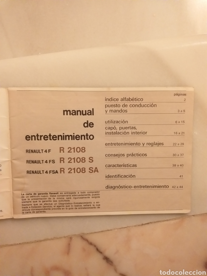 Coches y motocicletas: Manual Renault 4F - Foto 3