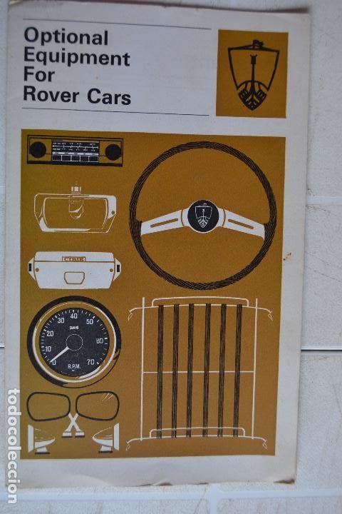 Coches y motocicletas: CAT&Aacute;LOGO EQUIPO OPCIONAL PARA COCHES ROVER RARO