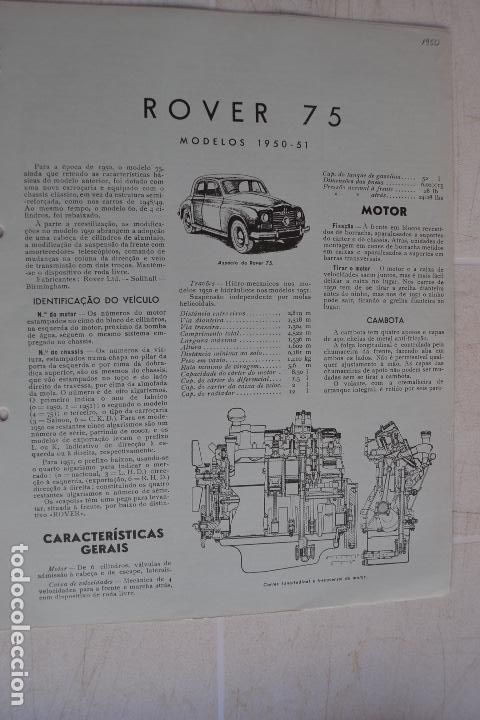 Coches y motocicletas: MANUAL DE TALLER PR&Aacute;CTICO ROVER 75 MODELOS 1950-1951