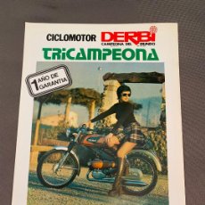 Coches y Motocicletas: DERBI RABASA CATALOGO PUBLICITARIO TRICAMPEONA