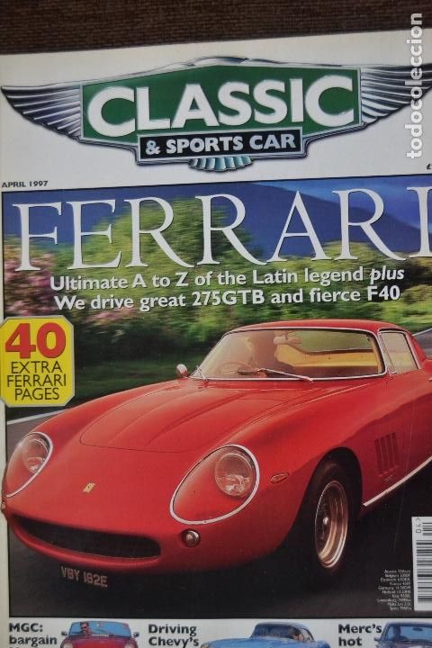 Coches y motocicletas: 1997 REVISTA CLASSIC AND SPORTSCAR - FERRARI A TO Z - MGC - MERCEDES HOT ROD HERO