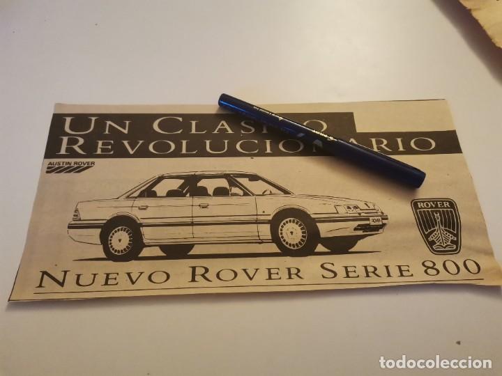 Coches y motocicletas: COCHE NUEVO ROVER SERIE 800 AUSTIN ROVER ANUNCIO PUBLICIDAD PERI&Oacute;DICO 1988
