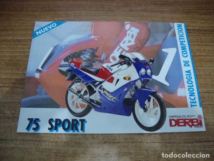 FOLLETO DERBI 75 SPORT (Coches y Motocicletas Antiguas y Clásicas - Catálogos, Publicidad y Libros de mecánica)