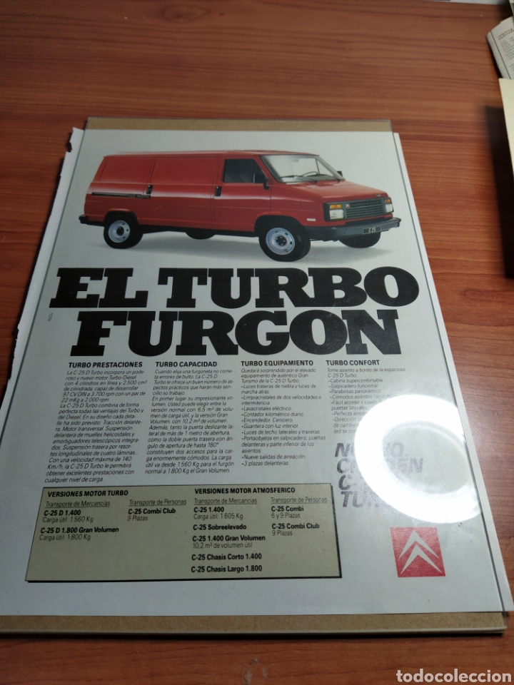 Coches y Motocicletas: Recorte publicidad enmarcado Citroen c25