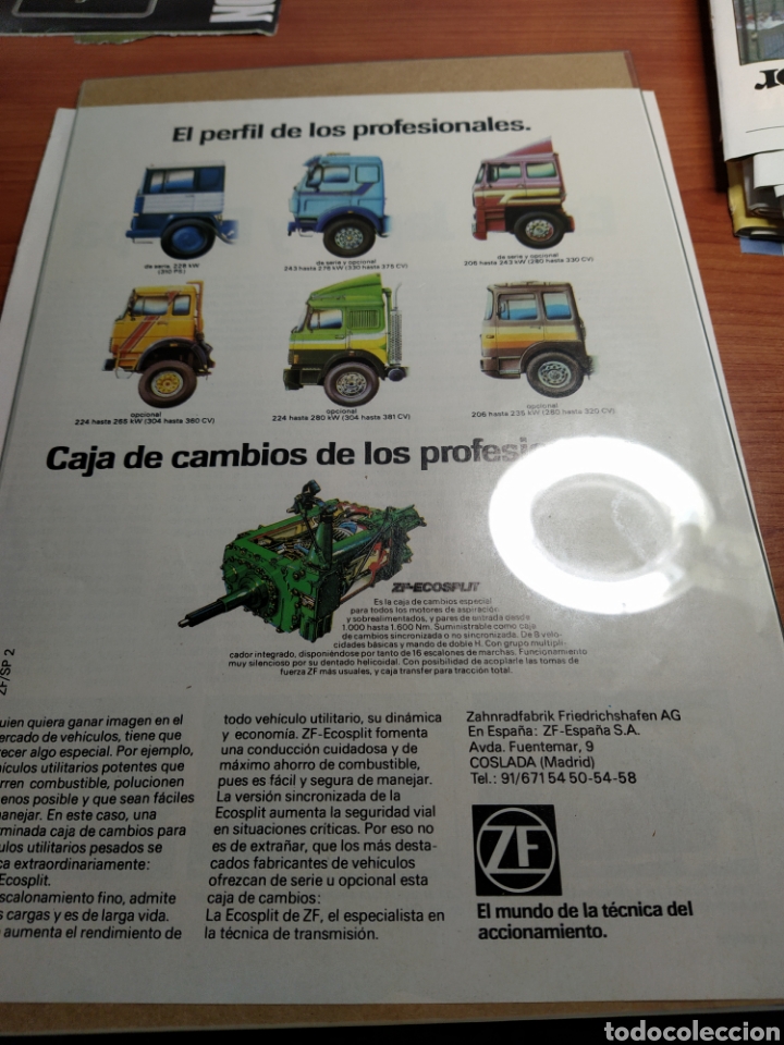 Coches y motocicletas: Recorte publicidad enmarcado zf pegaso