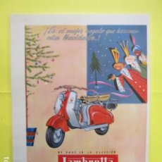 Coches y Motocicletas: CARTEL REPRODUCCION PUBLICIDAD LAMBRETTA - TAMAÑO 29 X 39 CM. Lote 244518515