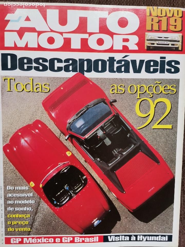 Coches y motocicletas: 1992 REVISTA AUTO MOTOR - RENAULT 19 - CABRIOLETS - RALI SAFARI CARLOS SAINZ - FERRARI MONDIAL