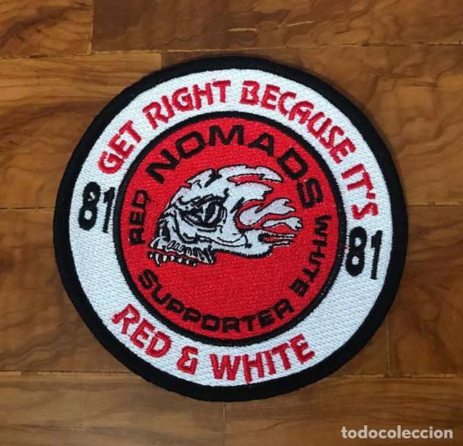 Automobili e Motociclette: Parche Bordado - SUPPORT 81 RED & WHITE NOMADS - 1% - Kustom Kulture - Biker - Rockers
