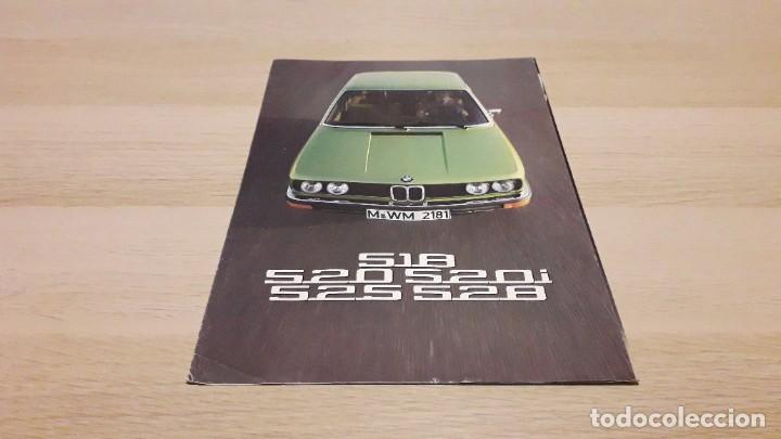 Coches y Motocicletas: BMW serie 5, 518 520 525 528 Cat&aacute;logo publicidad en Castellano, desplegable, original 1976.