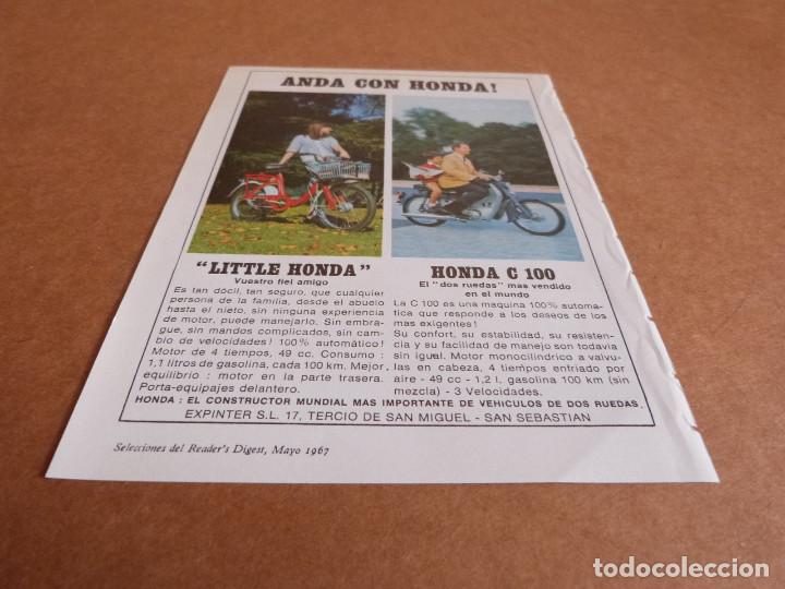 Coches y motocicletas: Anuncio moto Honda C 100 ciclomotor Little Honda - Publicidad de los a&ntilde;os 60