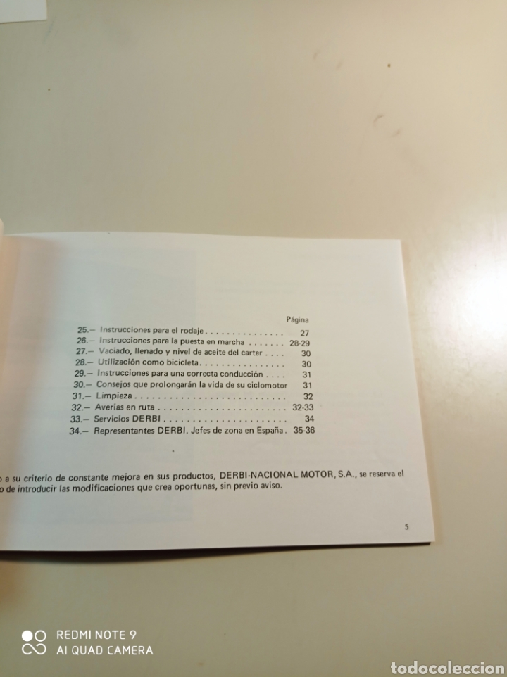 Coches y Motocicletas: Antigua bolsa carpeta con manual de instrucciones y otros papeles de la Derbi Varíant. - Foto 5 - 255024065