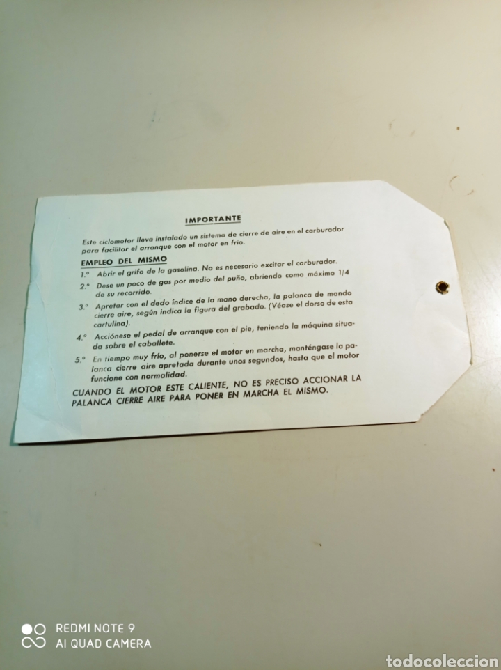 Coches y Motocicletas: Antigua bolsa carpeta con manual de instrucciones y otros papeles de la Derbi Varíant. - Foto 13 - 255024065