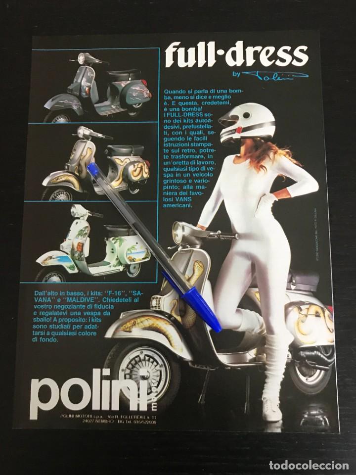 Coches y Motocicletas: VESPA POLINI FULL DRESS KIT - ANUNCIO RECORTE PUBLICIDAD DE REVISTA ORIGINAL