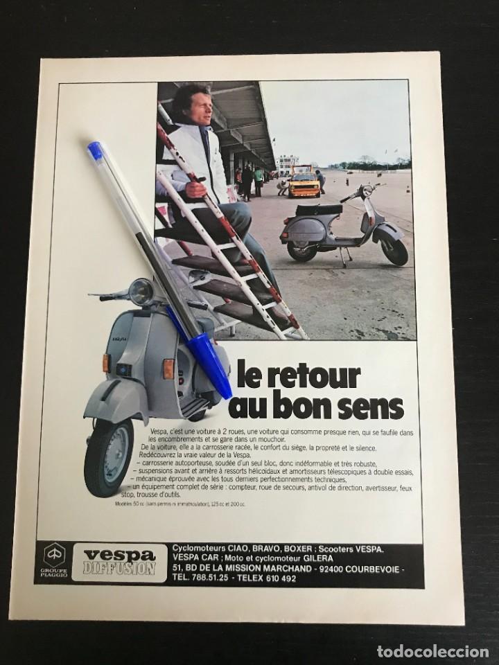 Coches y Motocicletas: VESPA DIFFUSION AGENTE FRANCIA - ANUNCIO RECORTE PUBLICIDAD DE REVISTA ORIGINAL