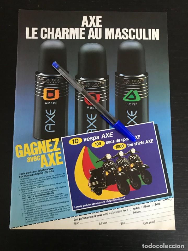 Coches y Motocicletas: VESPA PROMO AXE DESODORANTES - ANUNCIO RECORTE PUBLICIDAD DE REVISTA ORIGINAL