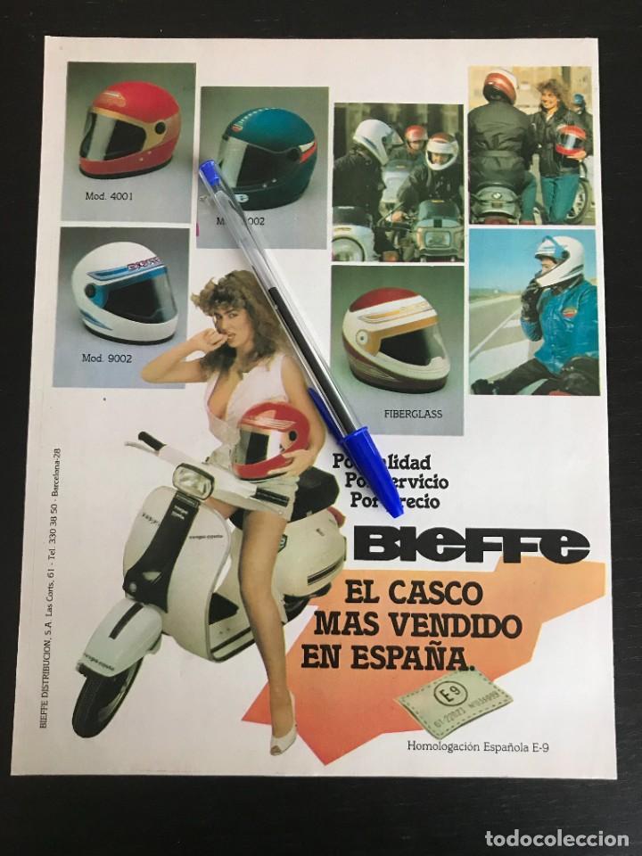 Coches y Motocicletas: VESPA BIEFFE CASCO CASCOS - ANUNCIO RECORTE PUBLICIDAD DE REVISTA ORIGINAL