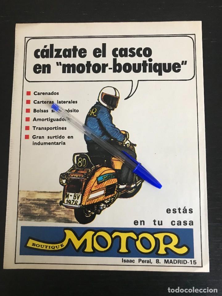 Coches y Motocicletas: VESPA MOTOR BOUTIQUE MADRID ACCESORIOS - ANUNCIO RECORTE PUBLICIDAD DE REVISTA ORIGINAL