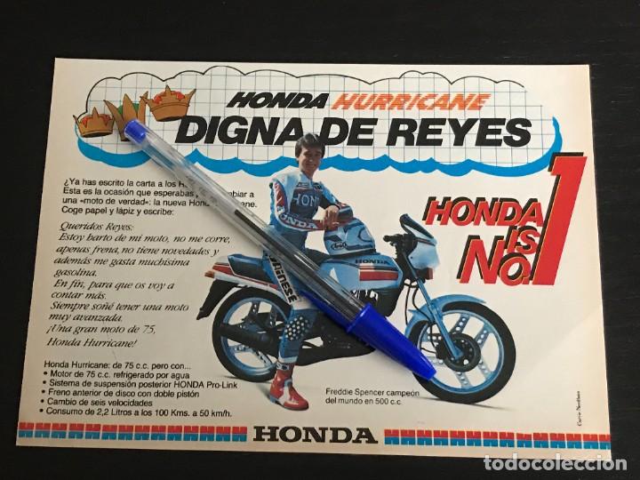 Carros e motociclos: HONDA MBX 75 HURRICANE FREDDIE SPENCER - RECORTE PRENSA REVISTA ANUNCIO PUBLICIDAD