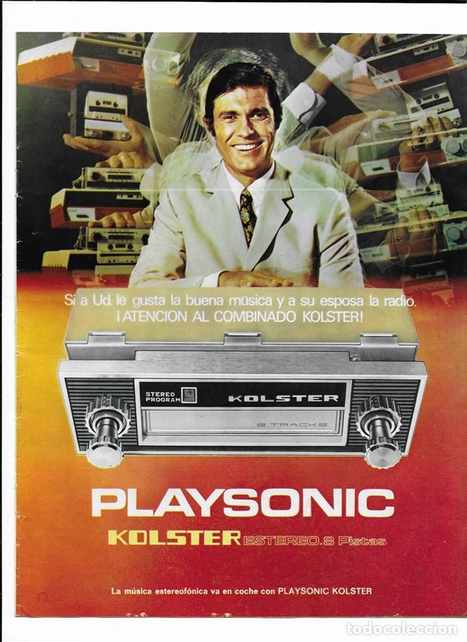 Autos und Motorr&auml;der: ANUNCIO PUBLICITARIO: PLAYSONIC KOLSTER RADIO COCHES. A&Ntilde;O 1975.