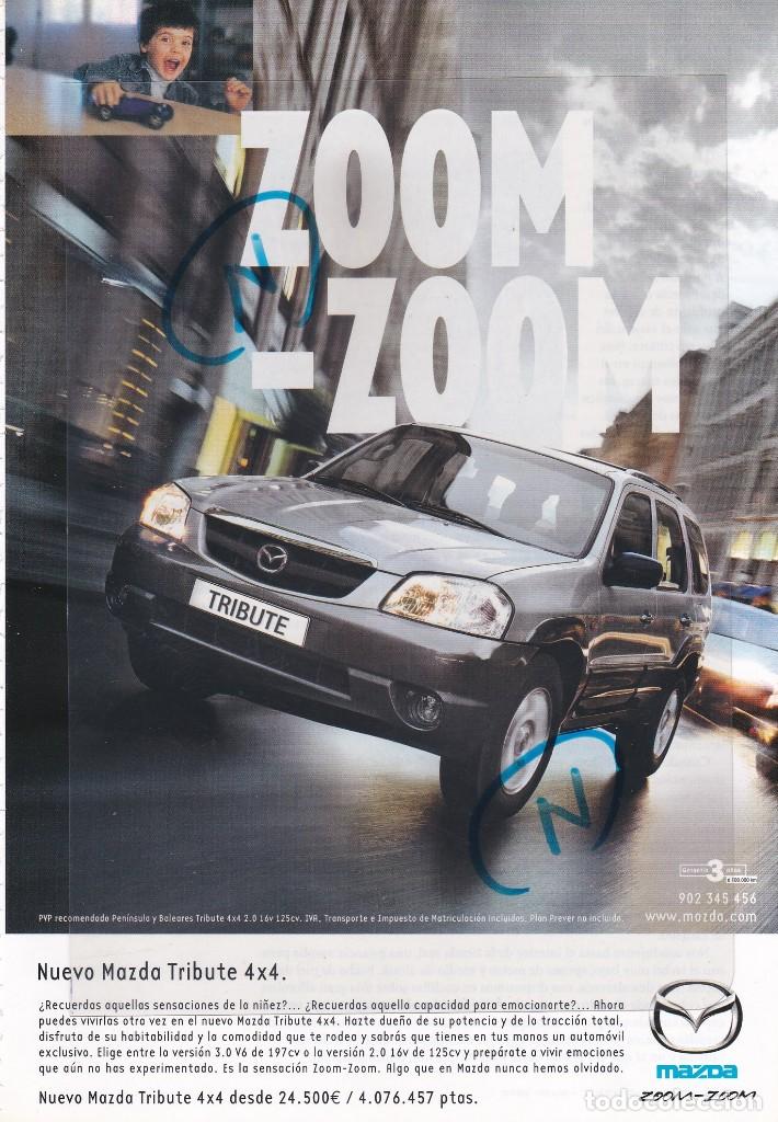 Automobili e Motociclette: PUBLICIDAD 2002. ANUNCIO COCHE MAZDA TRIBUTE 4 X 4