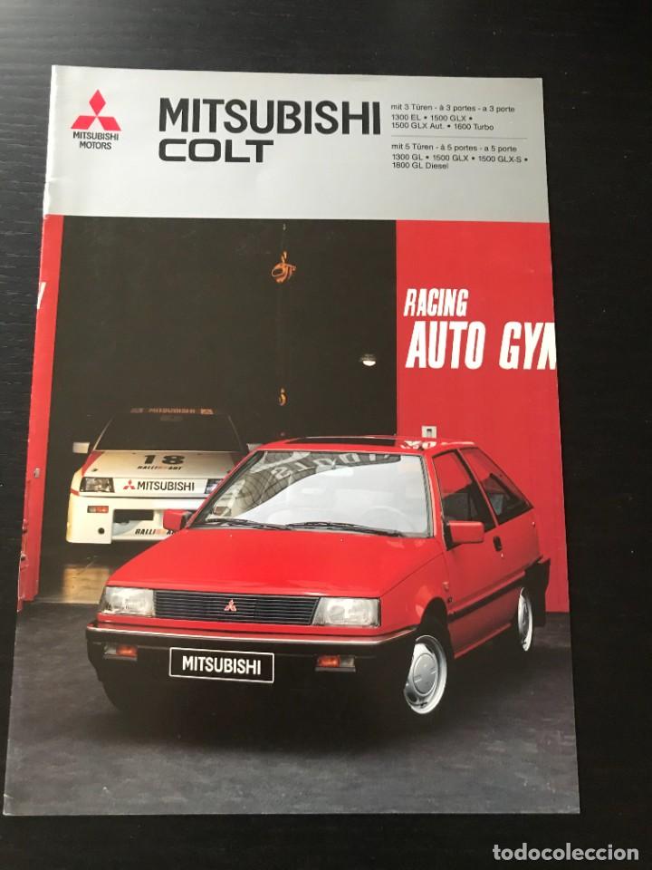 Coches y Motocicletas: MITSUBISHI COLT EL GL GLX TURBO EL GLD - CATALOGO FOLLETO ORIGINAL - A&Ntilde;O 1986 - EN FRANCES ITALIANO