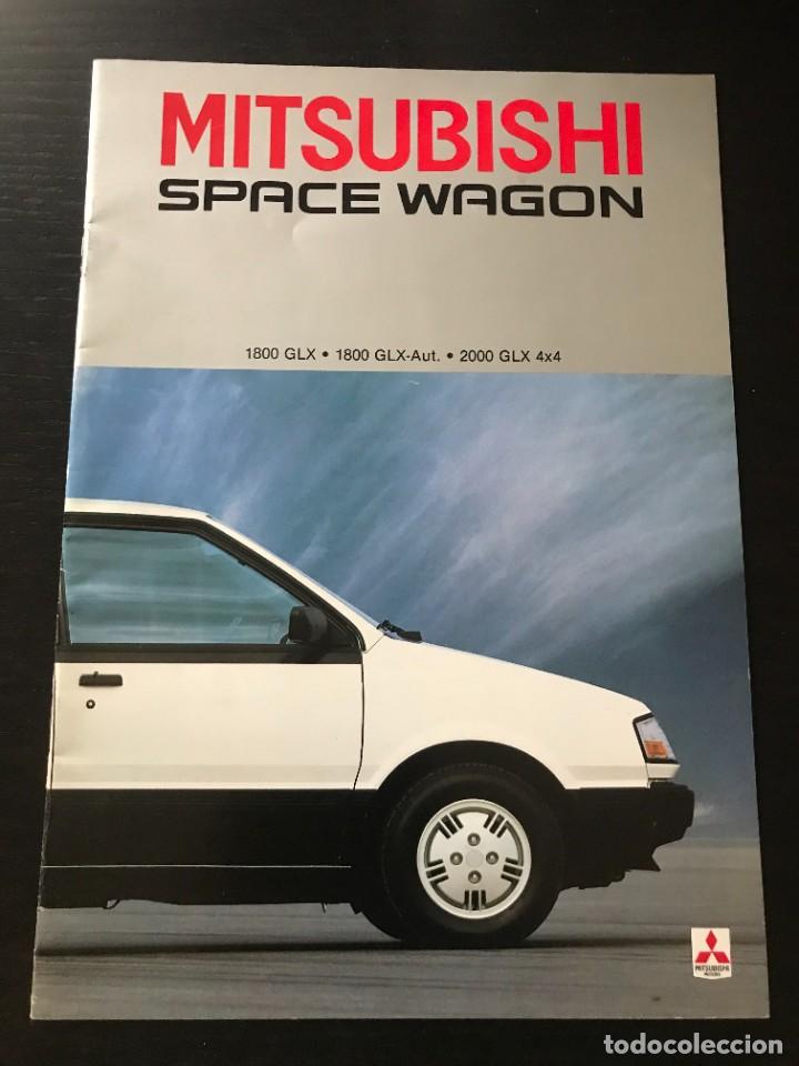Coches y Motocicletas: MITSUBISHI SPACE WAGON GLX - CATALOGO FOLLETO ORIGINAL - A&Ntilde;O 1985 - EN FRANCES ITALIANO ALEMAN