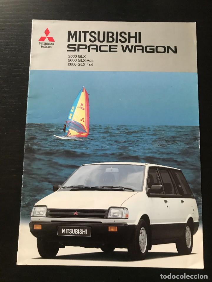 Coches y Motocicletas: MITSUBISHI SPACE WAGON GLX - CATALOGO FOLLETO ORIGINAL - A&Ntilde;OS 80 - EN FRANCES ITALIANO ALEMAN
