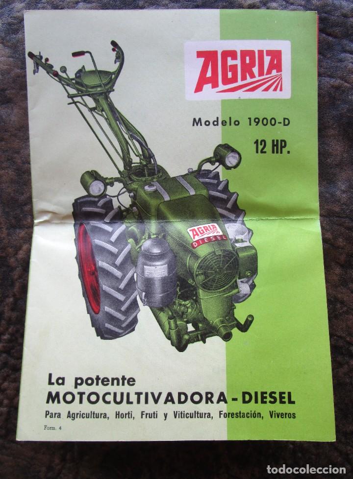 Voitures et Motocyclettes: antiguo catalogo multicultivador agria modelo 1900 D con accesorios