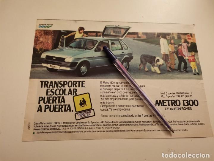 Coches y motocicletas: COCHE METRO 1300 AUSTIN ROVER ANUNCIO PUBLICIDAD REVISTA 1985