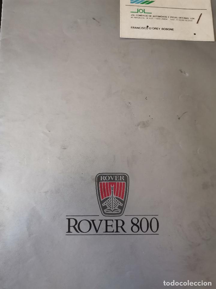 Coches y motocicletas: 1986 CATALOGO ROVER 800
