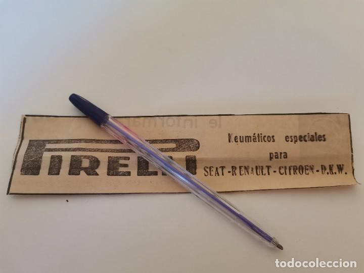 Coches y Motocicletas: NEUM&Aacute;TICOS PIRELLI SEAT RENAULT CITROEN D. K. W. RECORTE PERI&Oacute;DICO A&Ntilde;O 1965