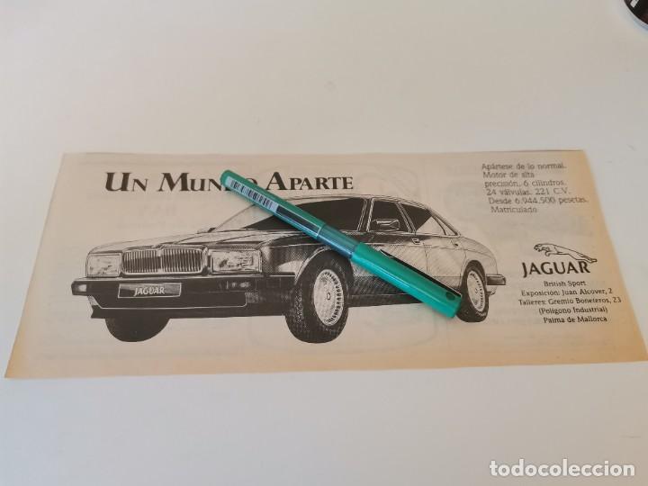 Coches y Motocicletas: COCHE JAGUAR BRITISH SPORT ANUNCIO PUBLICIDAD PERI&Oacute;DICO 1988