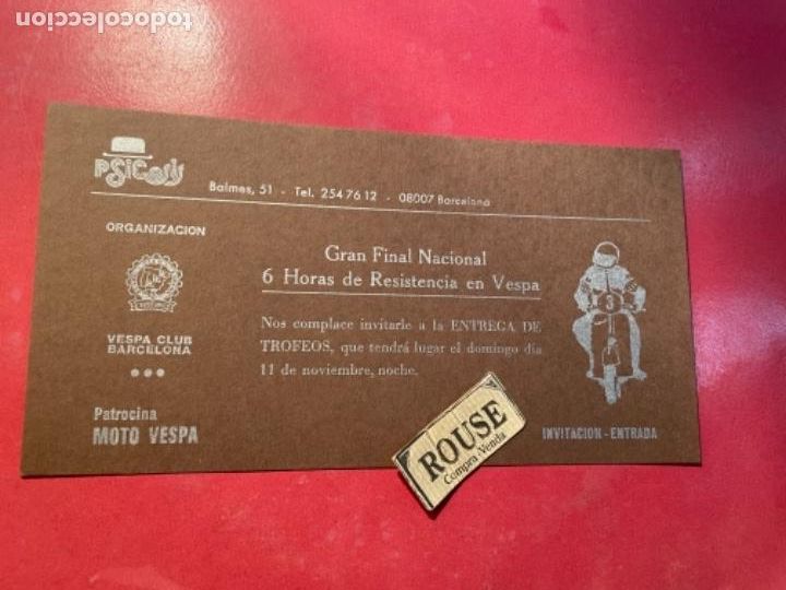 Coches y Motocicletas: Motociclismo - VESPA - invitaci&oacute;n GRAN FINAL NACIONAL 6 HORAS DE RESISTENCIA EN VESPA , invitaci&oacute;n