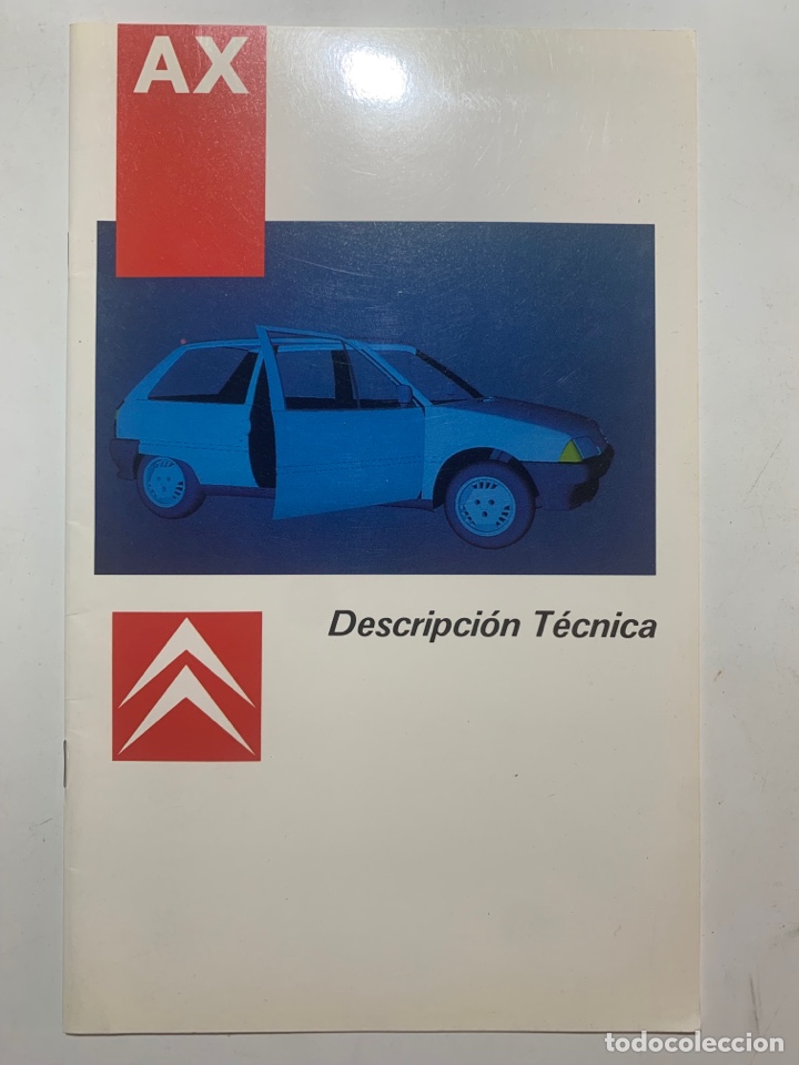 Coches y Motocicletas: Cat&aacute;logo folleto descripci&oacute;n t&eacute;cnica Citr&ouml;en aX a&ntilde;os 80