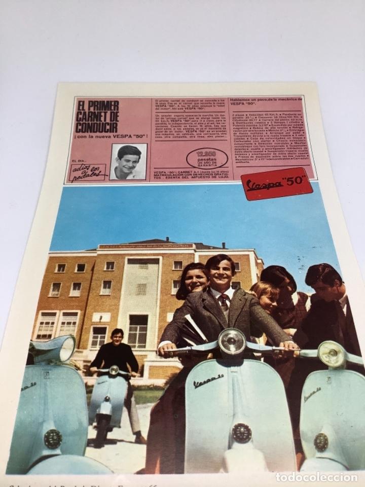 Coches y Motocicletas: Retal publicidad Moto Vespa a&ntilde;o 1966