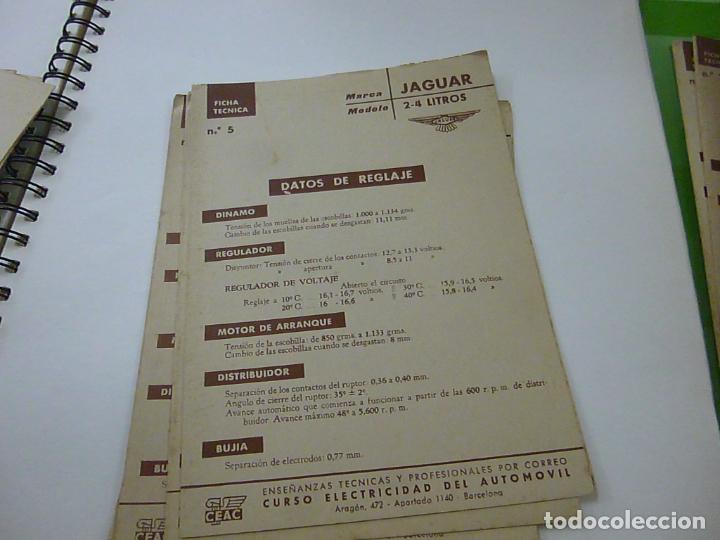 Coches y Motocicletas: JAGUAR-FICHA TECNICA ELECTRICA-DATOS DE REGLAJE -CODIGO DE COLORES - -CEAC