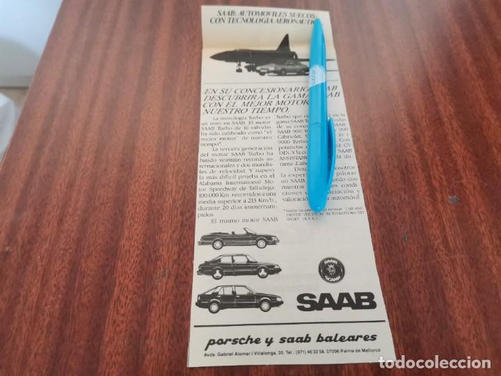 Coches y Motocicletas: COCHE SAAB AUTOM&Oacute;VILES SUECOS CON TECNOLOG&Iacute;A AERON&Aacute;UTICA RECORTE PERI&Oacute;DICO 1988