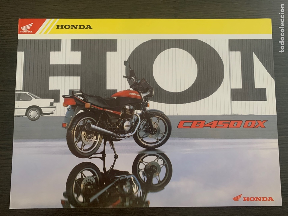 Coches y Motocicletas: Cat&aacute;logo folleto publicidad honda CB 450 dX