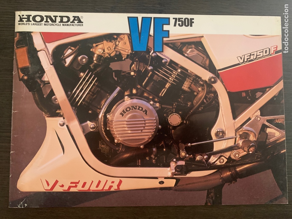 Coches y Motocicletas: Cat&aacute;logo folleto publicidad original honda vf 750 F