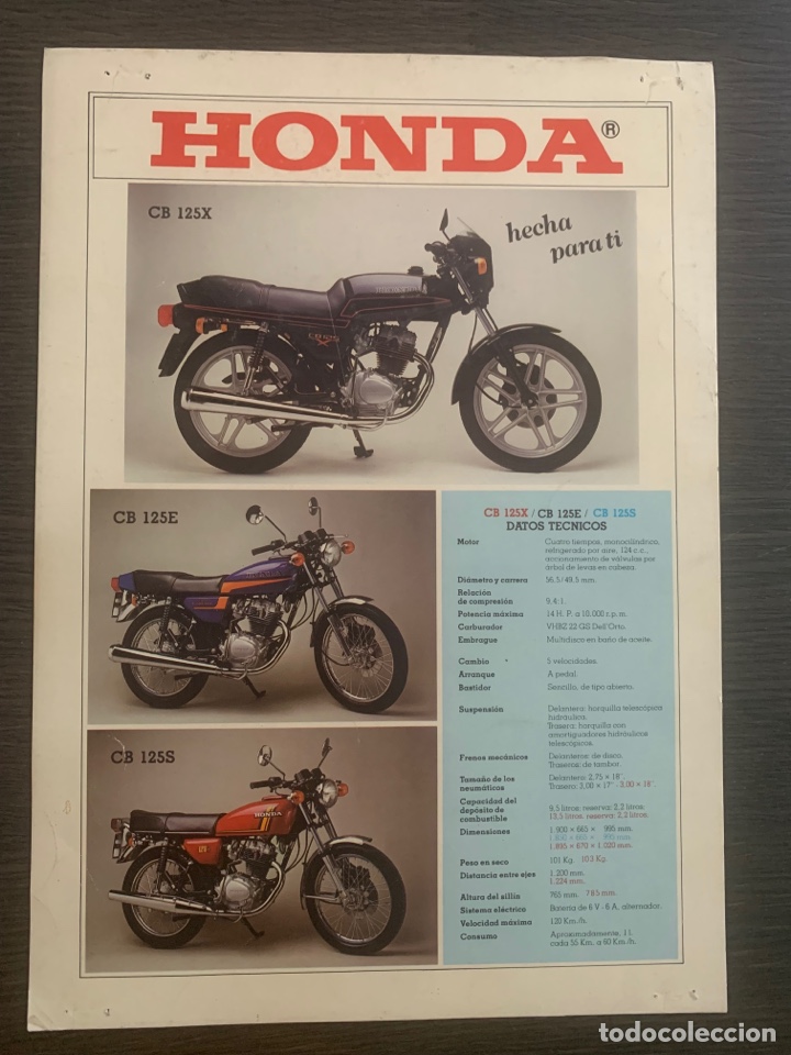 Coches y Motocicletas: Catalogo honda cb 125 x e s pa 50 vlcs vl