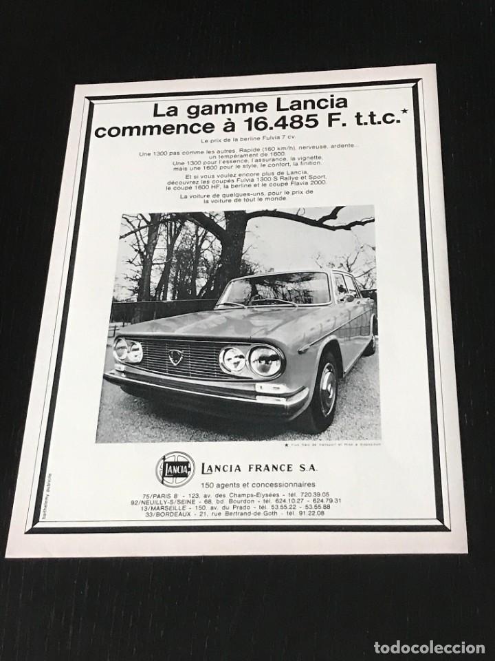 Coches y Motocicletas: LANCIA FULVIA - ANUNCIO PUBLICIDAD RECORTE REVISTA - NO CATALOGO FOLLETO MANUAL
