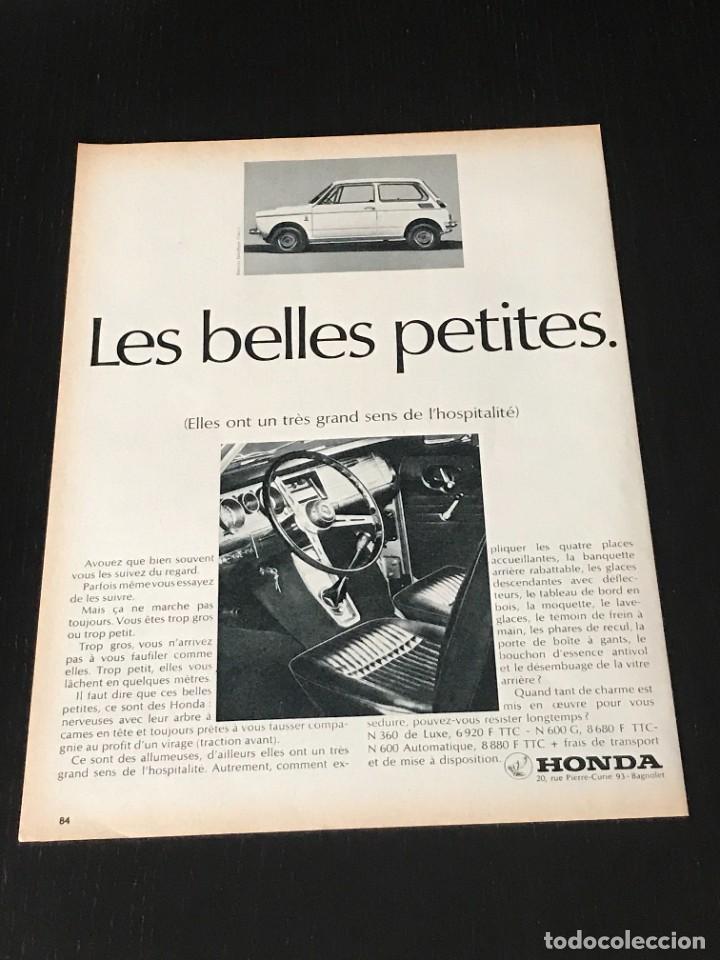Coches y motocicletas: HONDA N360 N600 N - ANUNCIO PUBLICIDAD RECORTE REVISTA - NO CATALOGO FOLLETO MANUAL