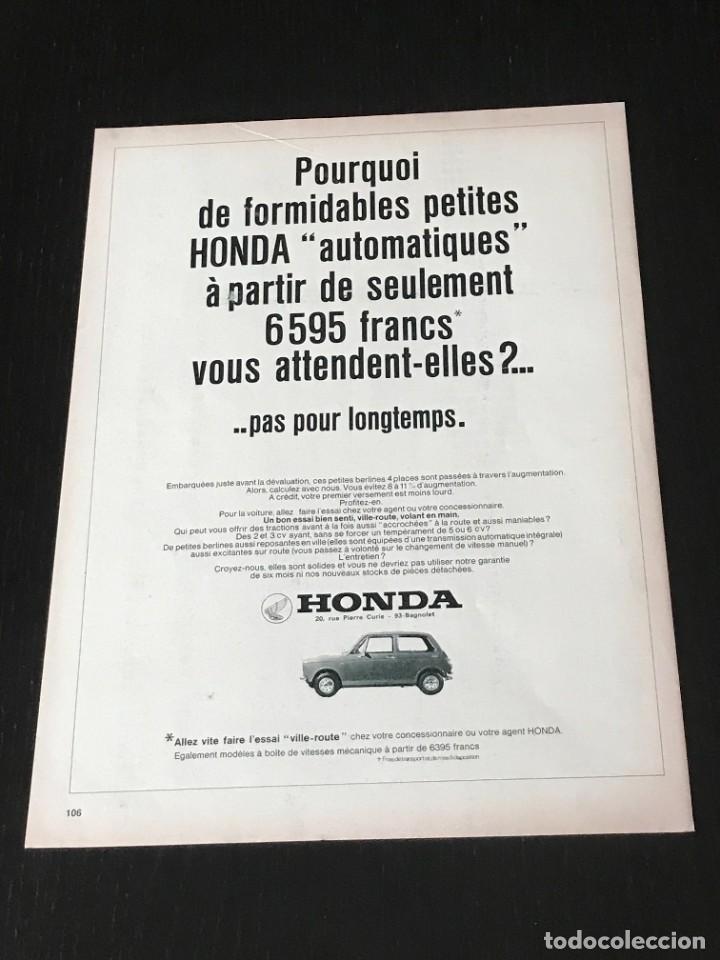 Coches y motocicletas: HONDA N360 N600 N - ANUNCIO PUBLICIDAD RECORTE REVISTA - NO CATALOGO FOLLETO MANUAL