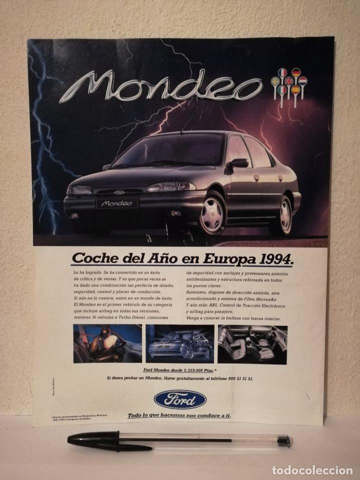 Cars and Motorcycles: ANTIGUO ANUNCIO ENCARTONADO -A4- FORD MONDEO - COCHE - 1994